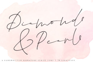 Diamonds Pearls: A Handwritten Font for Editorial Design